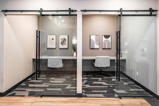 Working Desks at Podium Apartments, Calgary, T2E 7J2