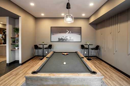 A Pool Table at Podium Apartments, Calgary