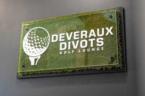 A sign for Deveraux Divots Golf Lounge is displayed.