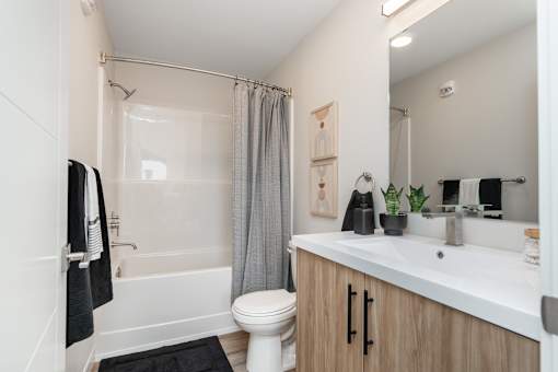Bathroom With Bathtub at Latitude 49 Townhomes, Winnipeg, MB