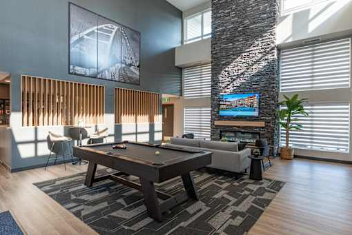 A Room With Pool Table at Cadence at Griesbach, Edmonton, Alberta