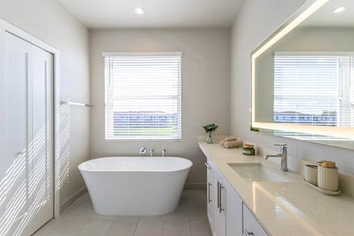 White Bathroom at The Falls of Portofino , Naples, FL