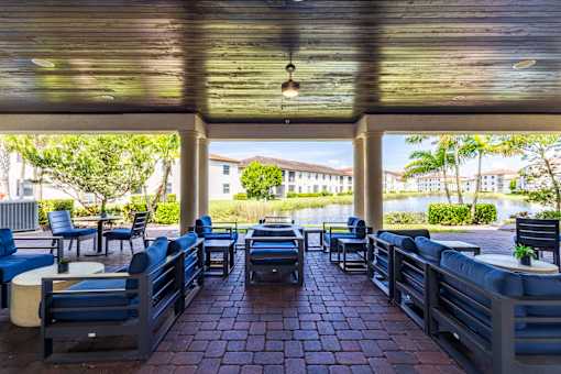 Patio with chairs at Portofino Cove, Fort Myers, 33916