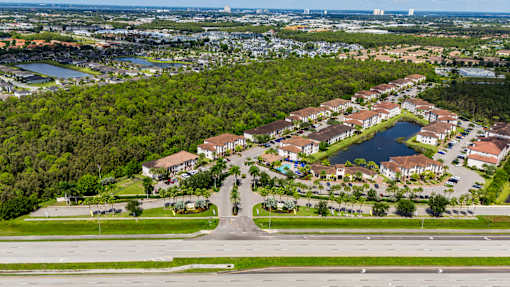 Bird's eye view of residential area at Portofino Cove, Florida, 33916