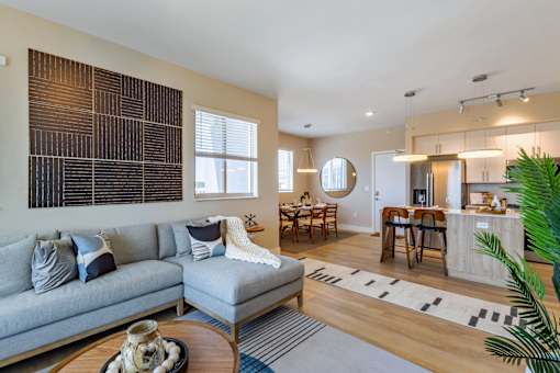 Living Room With Kitchen View at Icon One, Daytona Beach, 32114