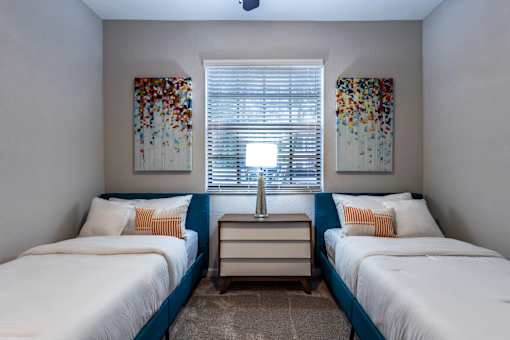 Bedroom with two beds at Portofino Cove, Fort Myers, Florida
