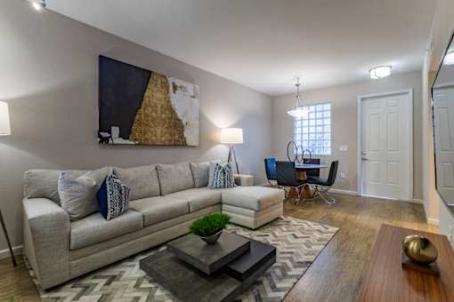 Living room with couch at Portofino Cove, Fort Myers