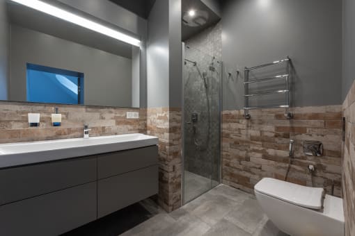 glass shower bathroom
