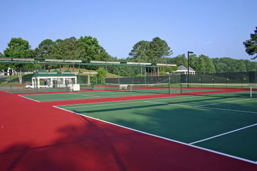 Regulation sized tennis courts