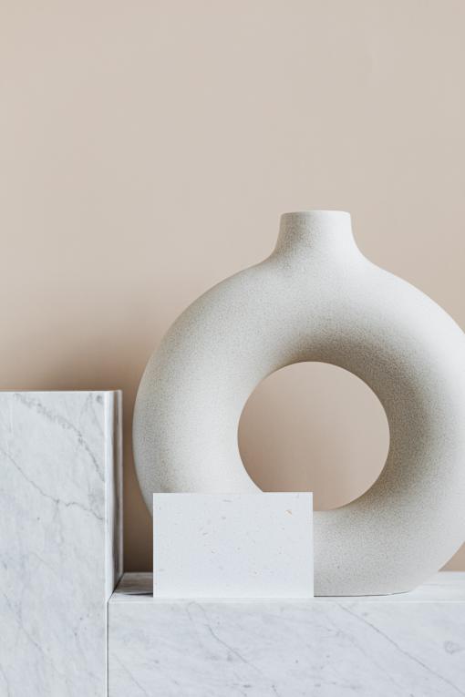 white and marble art