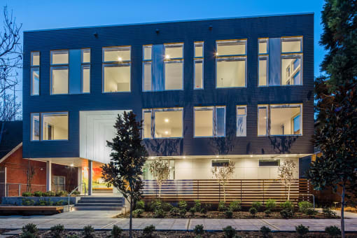 Redwood building view