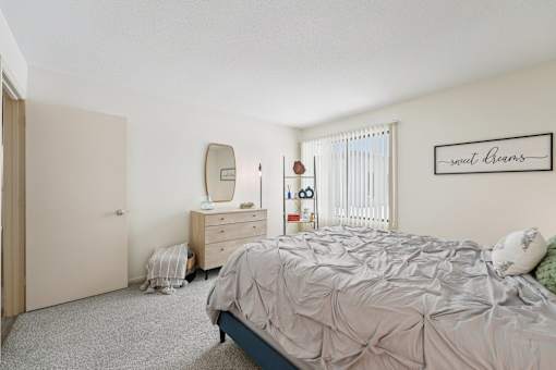 Cozy Bedroom View at The Bosk Apartment Homes, Woodbury, Minnesota