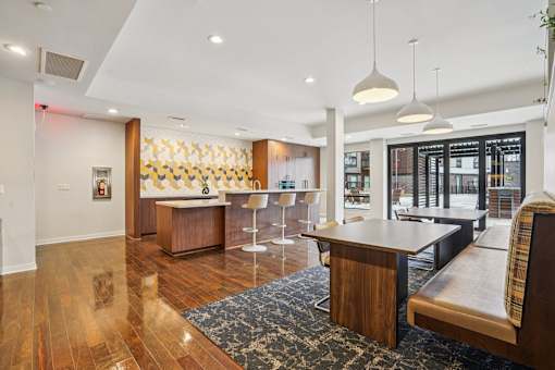 Community Kitchen and Dining Area at Arcata Apartments, Golden Valley, Minnesota