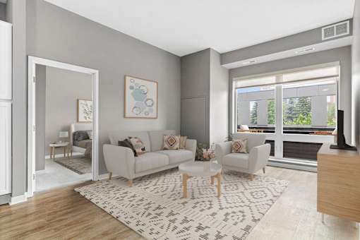 Spacious Living Area at Arcata Apartments, Golden Valley, MN, 55416