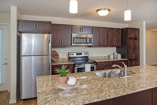 Kitchen and Kitchen Island
