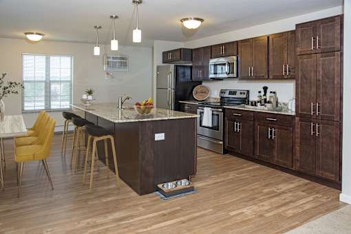 Kitchen and Kitchen Island