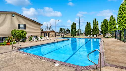the swimming pool at our apartments