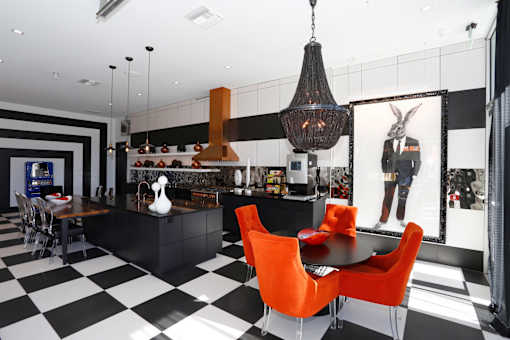 Clubhouse with Kitchen and Tables