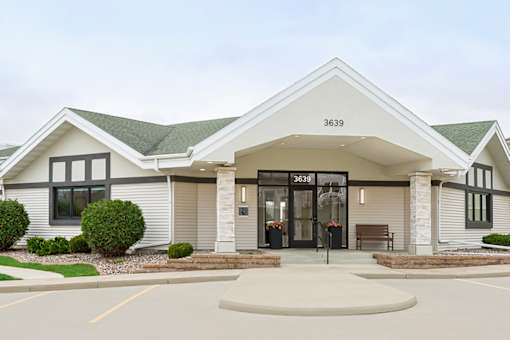 The front of a building with the number 3639 on it.