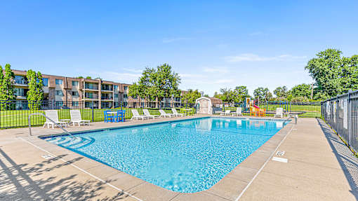 the swimming pool at our apartments