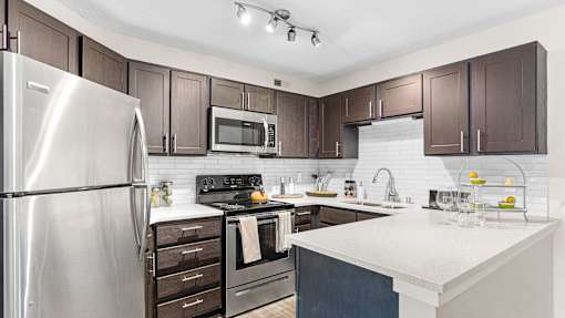 our apartments offer a modern kitchen with stainless steel appliances