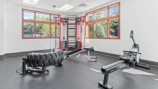 the exercise room at the house