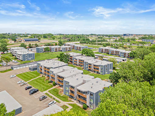 Aerial View of Buildings at The Bosk Apartment Homes, Minnesota, 55125