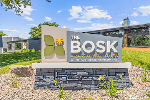 Property Signage at The Bosk Apartment Homes, Woodbury, MN, 55125