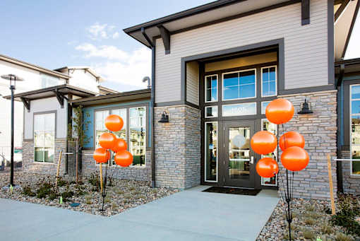 Exterior Union Pointe Entrance with Balloons