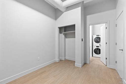 A laundry room with a washer and dryer.