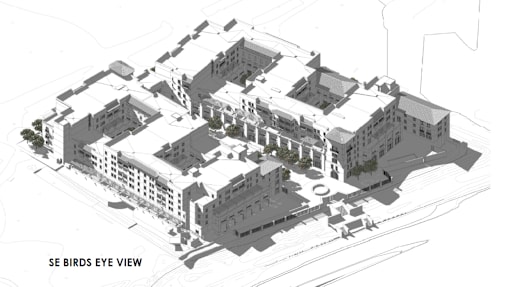 3D architectural residential complex at Bautista Apartments, Tucson, AZ, 85745