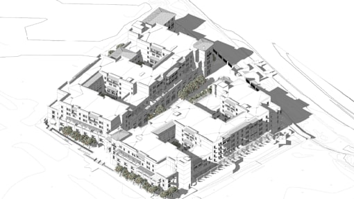 Multi-building residential complex at Bautista Apartments, Tucson, AZ
