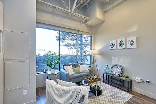 Living area at Brickside Heights Apartments, Millcreek, Utah