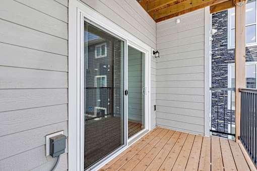 a wraparound deck off the living room at Red Rock Apartments, Rapid City, SD, 57702