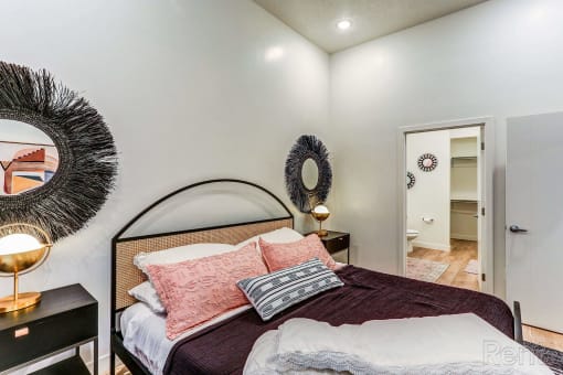 model home room bed at SevenO2 Main Apartments, Salt Lake City, UT, 84101