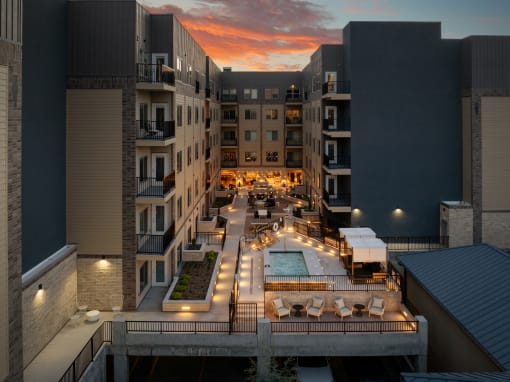 an aerial view of an apartment complex at The Revival, Utah, 84101