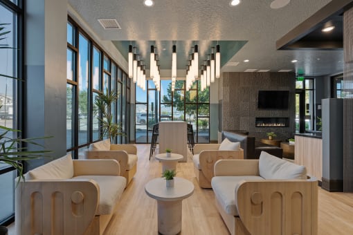 interior clubhouse at SevenO2 Main Apartments, Salt Lake City, Utah