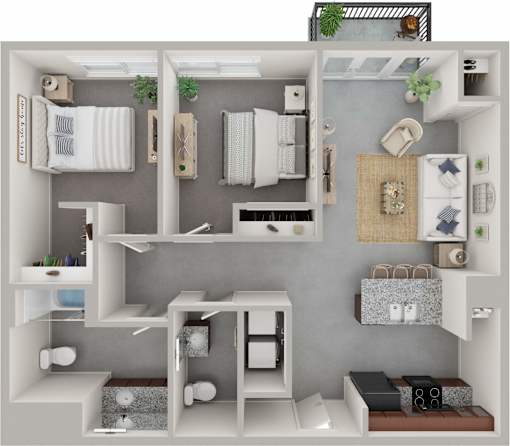 2 bed 2 bath A at Wilmington Flats Apartments, Salt Lake City, UT