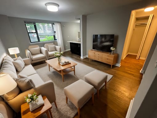Oakdale Terrace One Bedroom Living Room