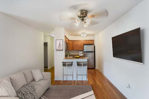 Dining and living space