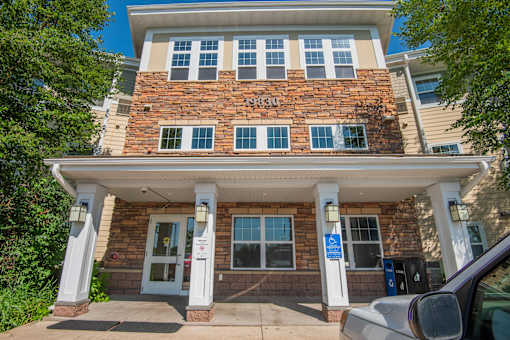 A brick building with the number 8830 on it.
