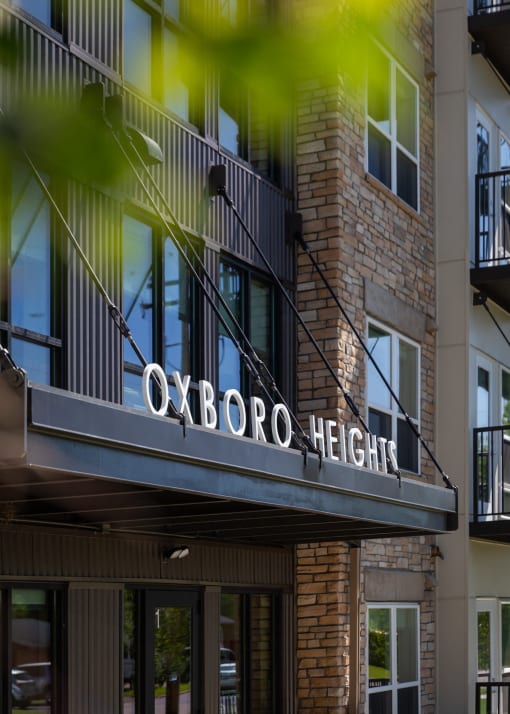 the exterior of an apartment building