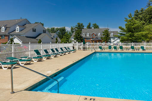 A swimming pool with a depth of 3 feet.