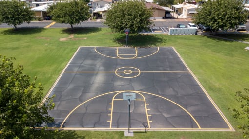 Belaire Manor showing outdoor basketball court
