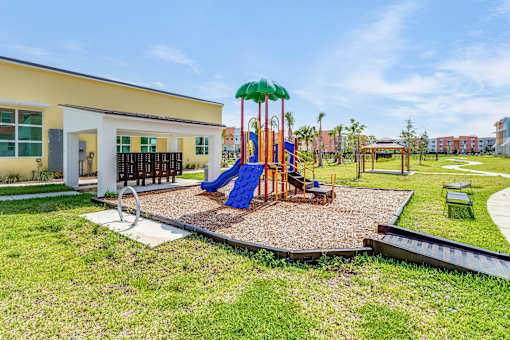 our apartments have a playground for your kids to play
