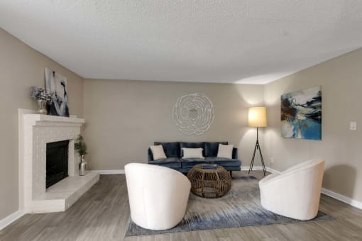 Living room at The Atlantic North Springs, Dunwoody, Georgia.