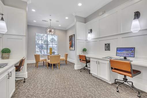 Office with a desk and chairs  at The Atlantic Mira Loma, Live Oak, 78233