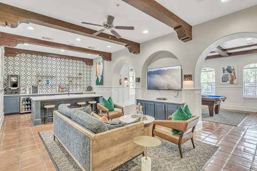 Living room  at The Atlantic Mira Loma, Live Oak, 78233