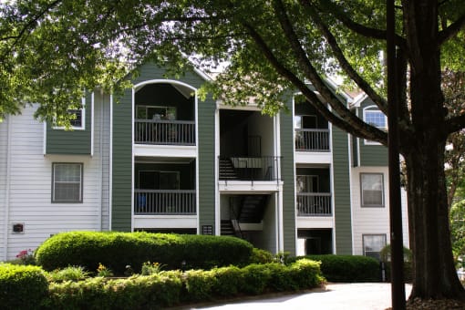 View of the property exterior at Sloan Square, Atlanta, GA.