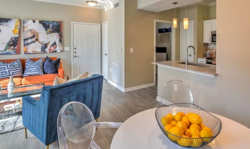 Living and Dining Room View at The Atlantic Stonebriar, The Colony